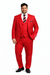 Rossiman Red Men's Suit Double Breasted Slim Fit