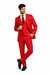 Rossiman Red Men's Suit Double Breasted Slim Fit