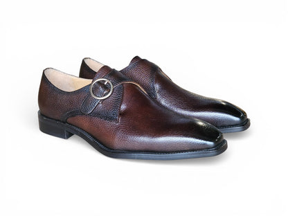 Carrucci Single Monk Strap Plain Toe Shoes