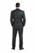 Men's Charcoal Pinstripe 3pc 2 Button Italian Designer Suit Charcoal Stripe Pin Stripe