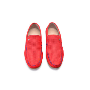 P00022-2301-perforated Driving shoe Red