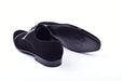 C001403-2432 Cap toe Suede and lizard- Black