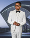 Mens Vested Shawl Lapel Tuxedo With Satin Trim in White