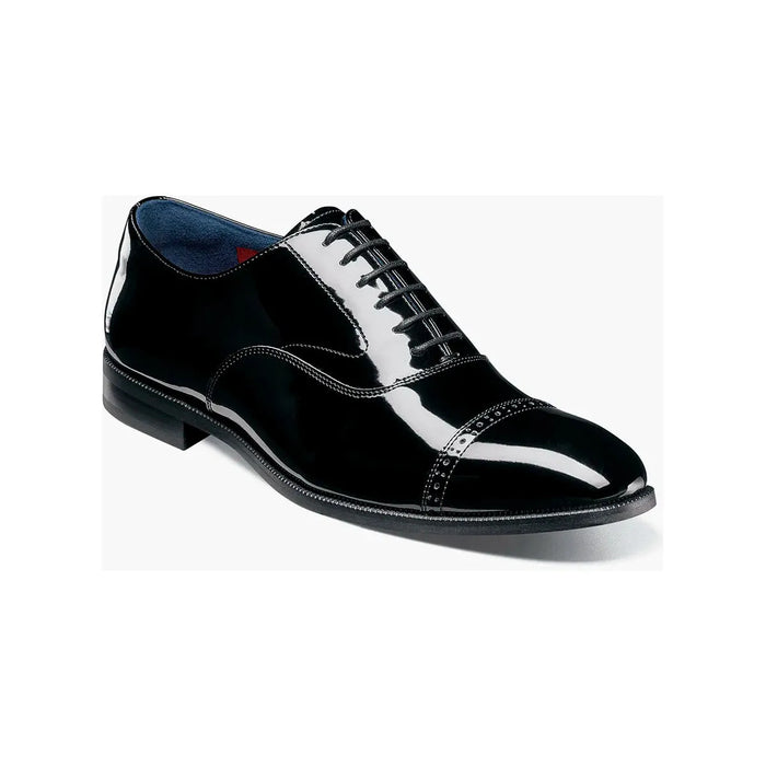 11003,Stacy Adams Patent Shiny Leather Concorde Cap Toe Oxford Lace Up