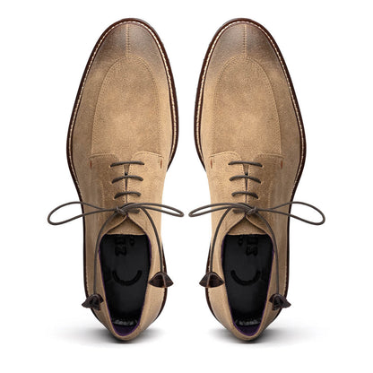 Zelli Campo Suede Goatskin / Wax Lace-up Shoes Oak (26-224-OAK)