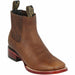Walnut Square Toe Ankle Boots