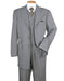 Mens 6 Button Double Breasted Vest Grey Suit