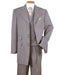 Mens 6 Button Double Breasted Vest Taupe Suit
