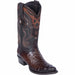 Faded Brown Ostrich Western Boots Snip Toe