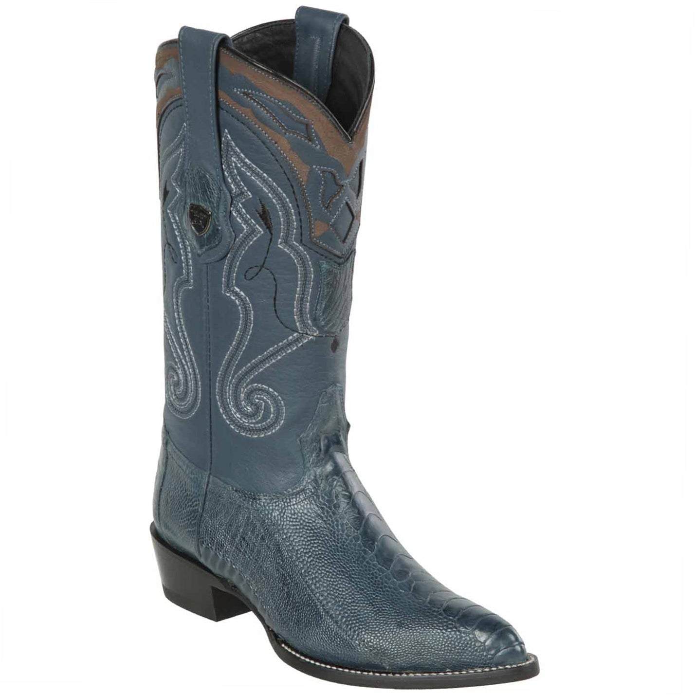 Burgundy Ostrich Cowboy Boots J-Toe main image 0