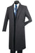 Men's Charcoal Grey Wool & Cashmere Overcoat – Classic Full Length
