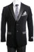 2 Button Velvet ~ Men'S Blazer With Satin Lapel Side Vent Black