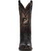 Round Toe Black Ostrich Boot