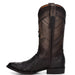 Cuadra Round Toe Black Ostrich Boot