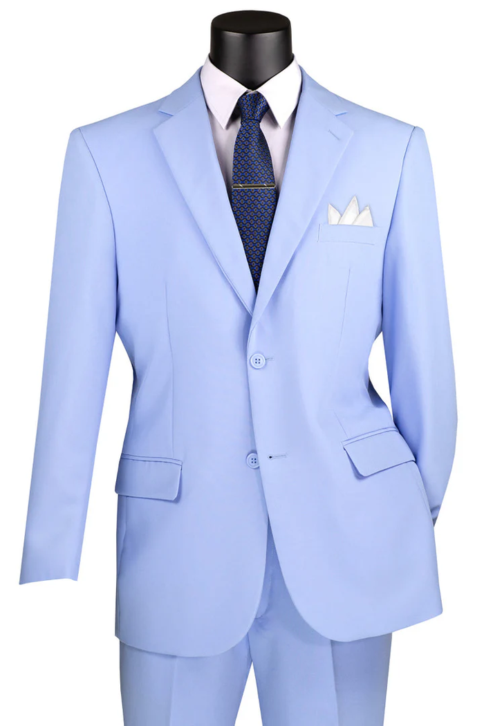 Mens Easter Suit - Jacket and Pants in Summer Color Light Sky Blue Light Weight  Modern Fit
