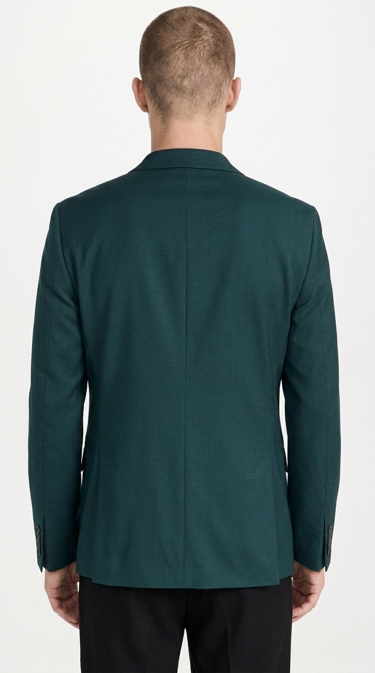Men’s Dark Teal Blazer – Classic Fit Green Teal Sport Coat for Weddings, Business & Formal Wear