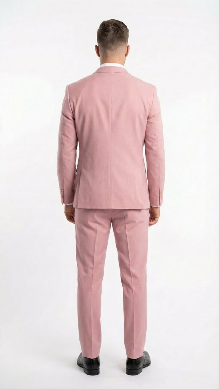 Vitali Brand Men’s Light Pink Formal Suit - Blush Color Modern Fit