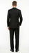 Tiglio Mens Black 3 Piece Suit – Single Button Classic Fit Pleated Wide Leg Pants Formal Business Church Suit - 100% Wool