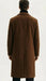 Men’s Brown Long Wool Overcoat – Topcoat Wool Carcoat Three Quarter