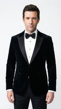 Mens Black Tuxedo Blazer – James Bond Inspired 007 Style Formal Dinner Jacket for Wedding and Evening Wear
