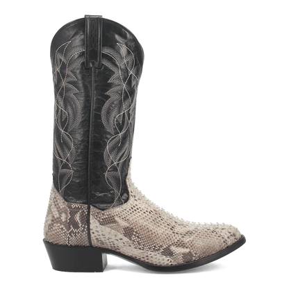 Dan Post Men's Manning Python Snakeskin Round Toe Boots - Natural - Image 2