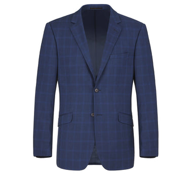 292-6 Men's Slim Fit 2-Piece Single Breasted Check Dress Suit - Image 3
