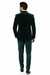 Men’s Dark Green Velvet Tuxedo Dinner Jacket – Slim Fit Formal Blazer with Satin Peak Lapel Lape