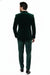 Men’s Dark Green Velvet Tuxedo Dinner Jacket – Slim Fit Formal Blazer with Satin Peak Lapel Lape