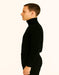 Men's Black Turtleneck Sweater – Classic Slim Fit Knit Pullover for Winter Layering