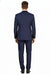 Men’s Navy Blue Double-Breasted Tuxedo with navy Satin Peak Lapel Wedding Suit