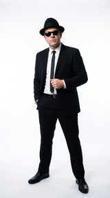 Mens Black Blazer – Vincent Vega Inspired Pulp Fiction Style Classic Formal Blazer for Men Retro Vintage Jacket