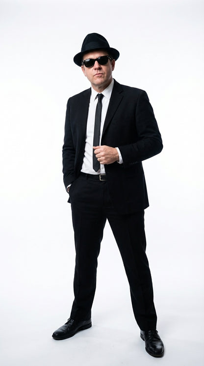 Mens Black Blazer – Vincent Vega Inspired Pulp Fiction Style Classic Formal Blazer for Men Retro Vintage Jacket
