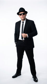 Mens Black Blazer – Vincent Vega Inspired Pulp Fiction Style Classic Formal Blazer for Men Retro Vintage Jacket