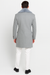 Men’s Light Grey Double Breasted Overcoat with Faux Fur Shawl Collar – Winter Luxury Coat Wool Fabric