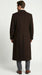 Men’s Brown Long Overcoat – Double Breasted Classic Formal Winter Coat for Business, Topcoat and Cold Weather Wear