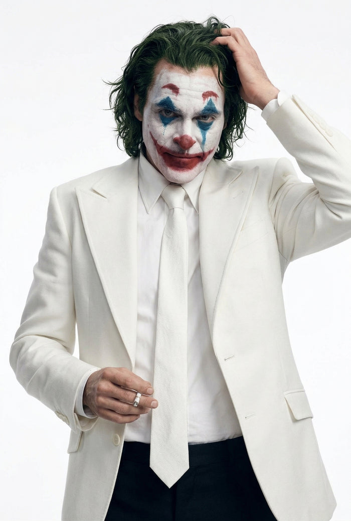 Men’s White Blazer Joker Folie à Deux Arthur Fleck Inspired Jacket – Classic Formal Party Blazer, Elegant Evening Wear, Stylish Costume Blazer