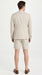 Men’s Tan Linen Suit with Shorts, 2 Piece Summer Short Suit, Casual Beach Wedding Outfit
