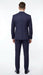 Men’s Navy Blue and Burgundy Checkered Two-Piece Suit Plaid Windowpane – Flat Front Pants or Pleated Wide Leg Pants - 100% Wool