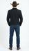 Mens Black Western Blazer Set – Cowboy Style Formal Jacket and Pants Outfit Country Western Suit