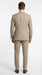 Vinci Men’s Beige Plaid Double Breasted Suit – Classic Checkered Formal Suit Set in Tan Color Windowpane Checkered Pattern