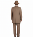 Men’s 1920s Tan Zoot Suit with Fedora Hat and Wingtip Shoes – Vintage Gangster 3-Piece Long Jacket Suit