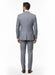 Mens Grey Tone on Tone Double-Breasted Suit – Classic Slim Fit 2 Piece Formal Business Gray Shadow Stripe