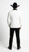 Men’s White Cowboy Tuxedo with Black Satin Lapel – Western Formal Suit with Matching Vest
