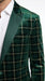 Men’s Green and Gold Plaid Christmas Holiday Blazer – Classic Check Party Jacket for New Year, Wedding and Festive New Year event