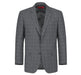 Designer Suit 278-1 Men's 3-Piece Classic Fit Single Breasted Windowpane Suit