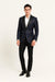 Men’s Navy Blue Sequin Tuxedo Jacket with Black Satin Shawl Lapel – Luxury Prom and Wedding Blazer