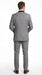 Men’s Light Gray Three Piece Suit with Black Chesterfield Collar  – Classic Formal Wedding and Business Suit Set 1920s Vintage