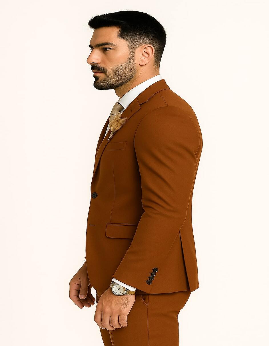 Rust Groom Suit for Every Occasion Modern Fit