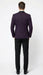 Men’s Eggplant Plum Purple Tuxedo Blazer with Satin Lapel, White Tuxedo Shirt and Matching Purple Bow Tie - Slim Fitted - Prom wedding Suit With Pants
