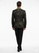 Men’s Black and Gold Embroidered Luxury Blazer – Designer Floral Pattern Wedding & Party Jacket (Sim534)